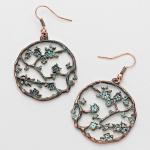 Copper and Teal Lucky Garden Dangle Earrings.JPG